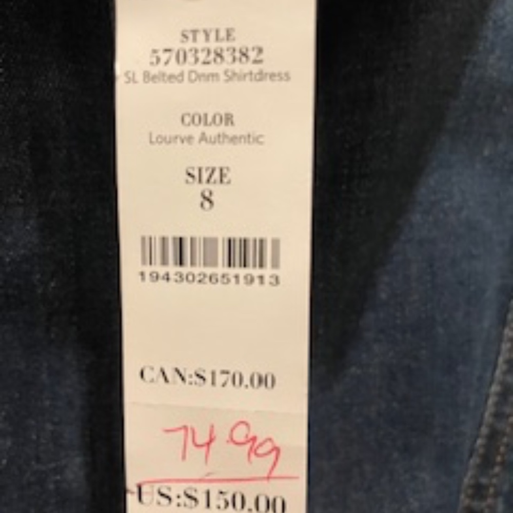 WHBM Sleeveless Denim Dress - Size 8 - NWT - Picture 4 of 14